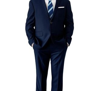 Boys Husky Navy Suit